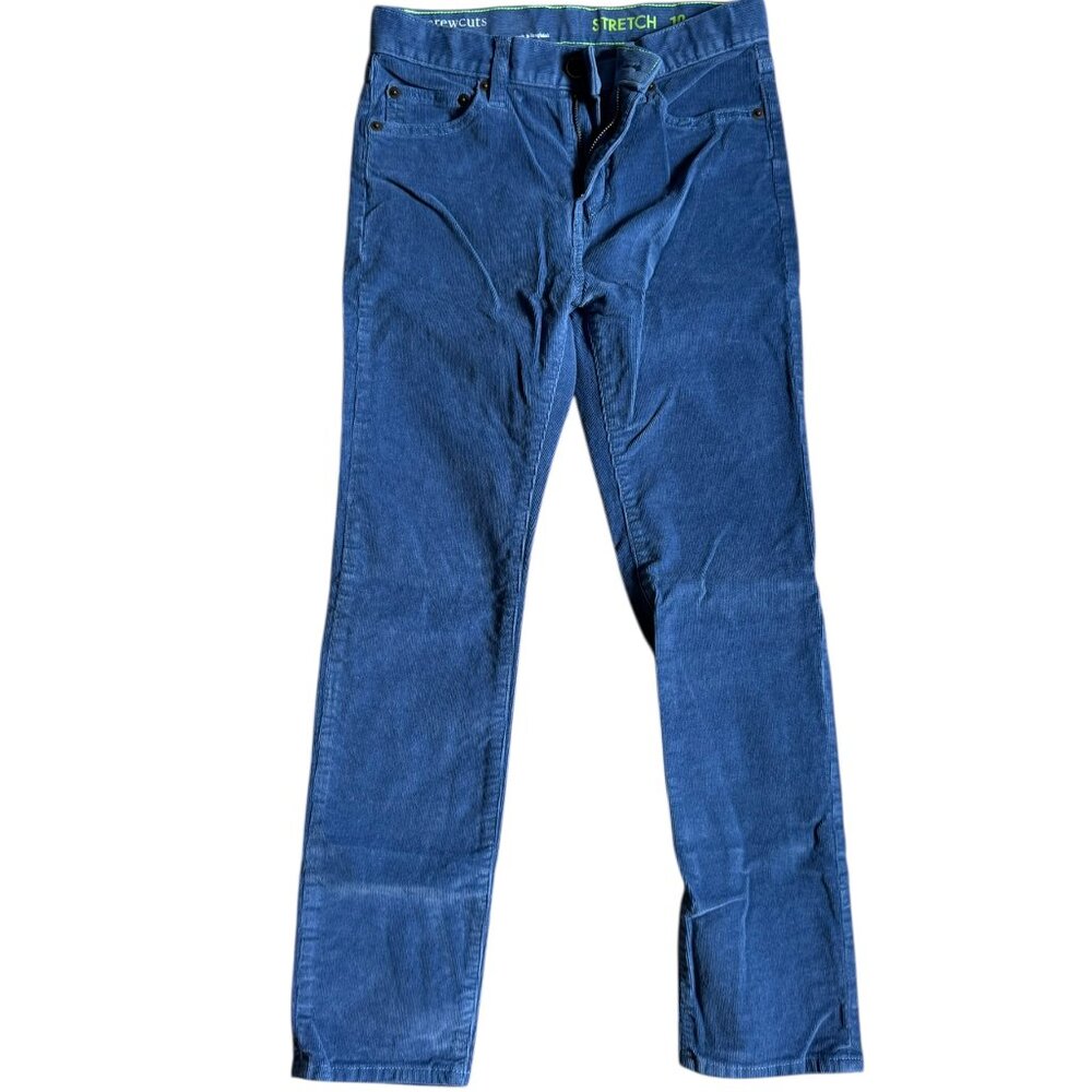 J.Crew Crewcuts Boys Blue Corduroy Pants - Size 12 - EUC